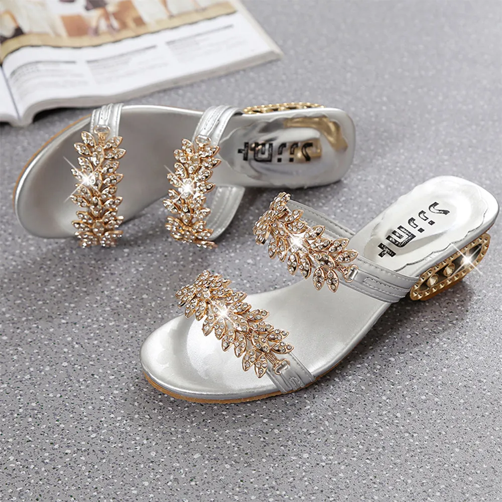 Rhinestone Outdoor Flip-Flops
