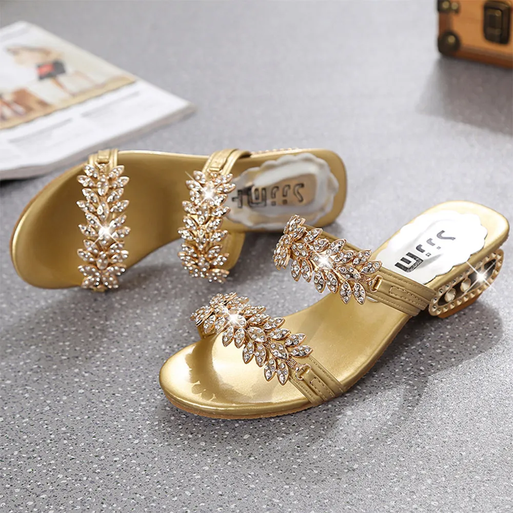 Rhinestone Outdoor Flip-Flops