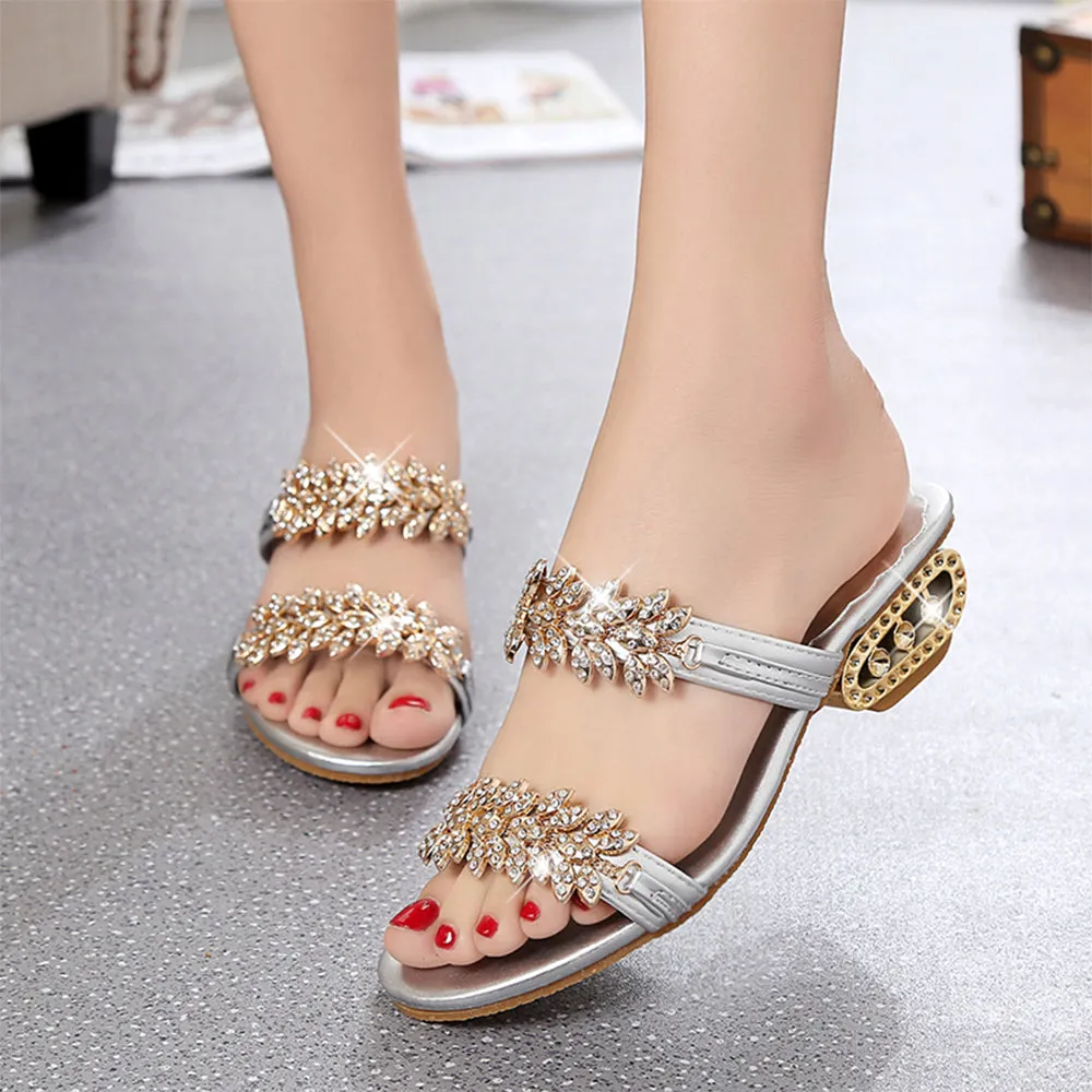 Rhinestone Outdoor Flip-Flops