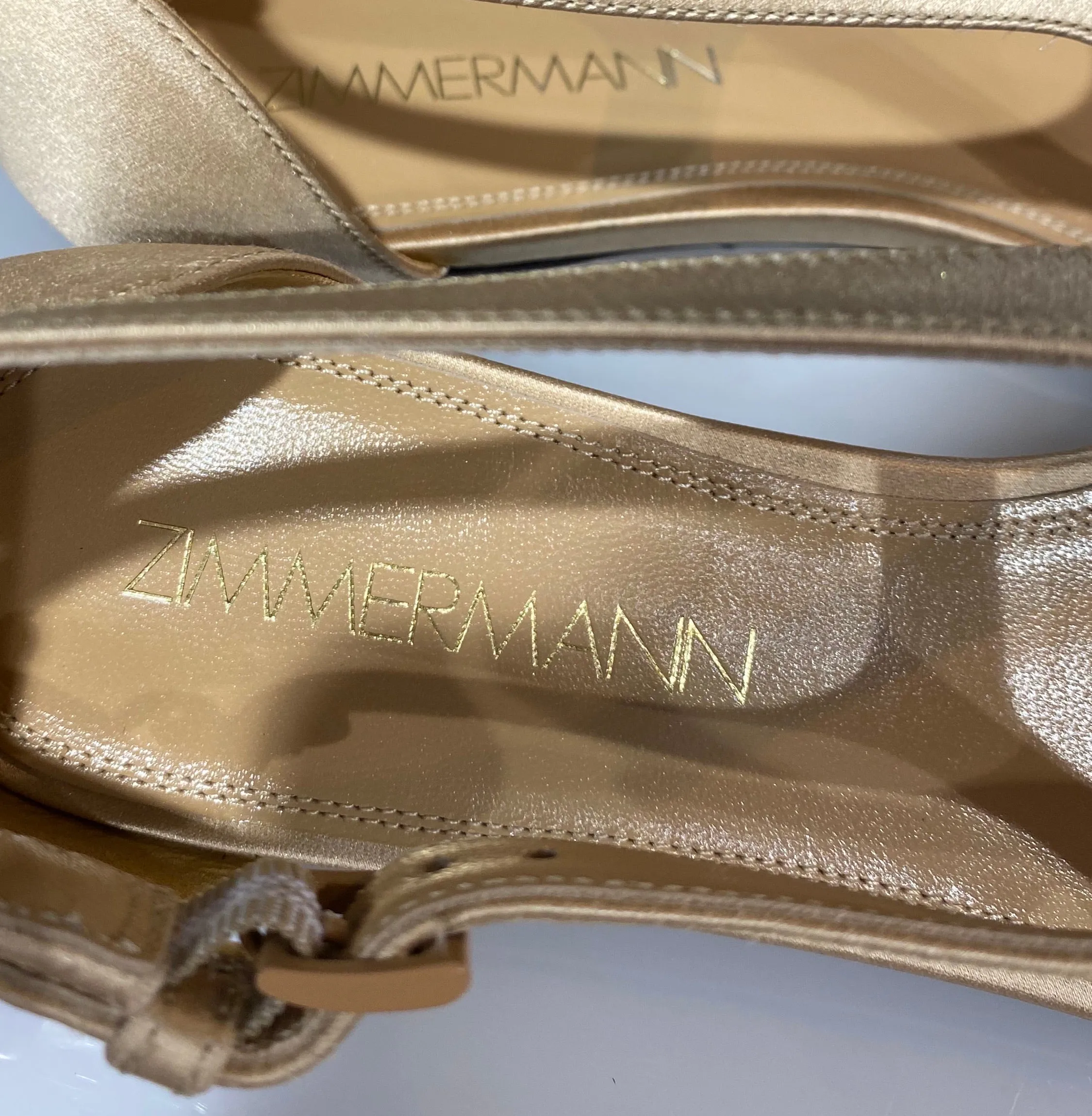 Sale! Zimmermann Nude Satin Flats Unworn