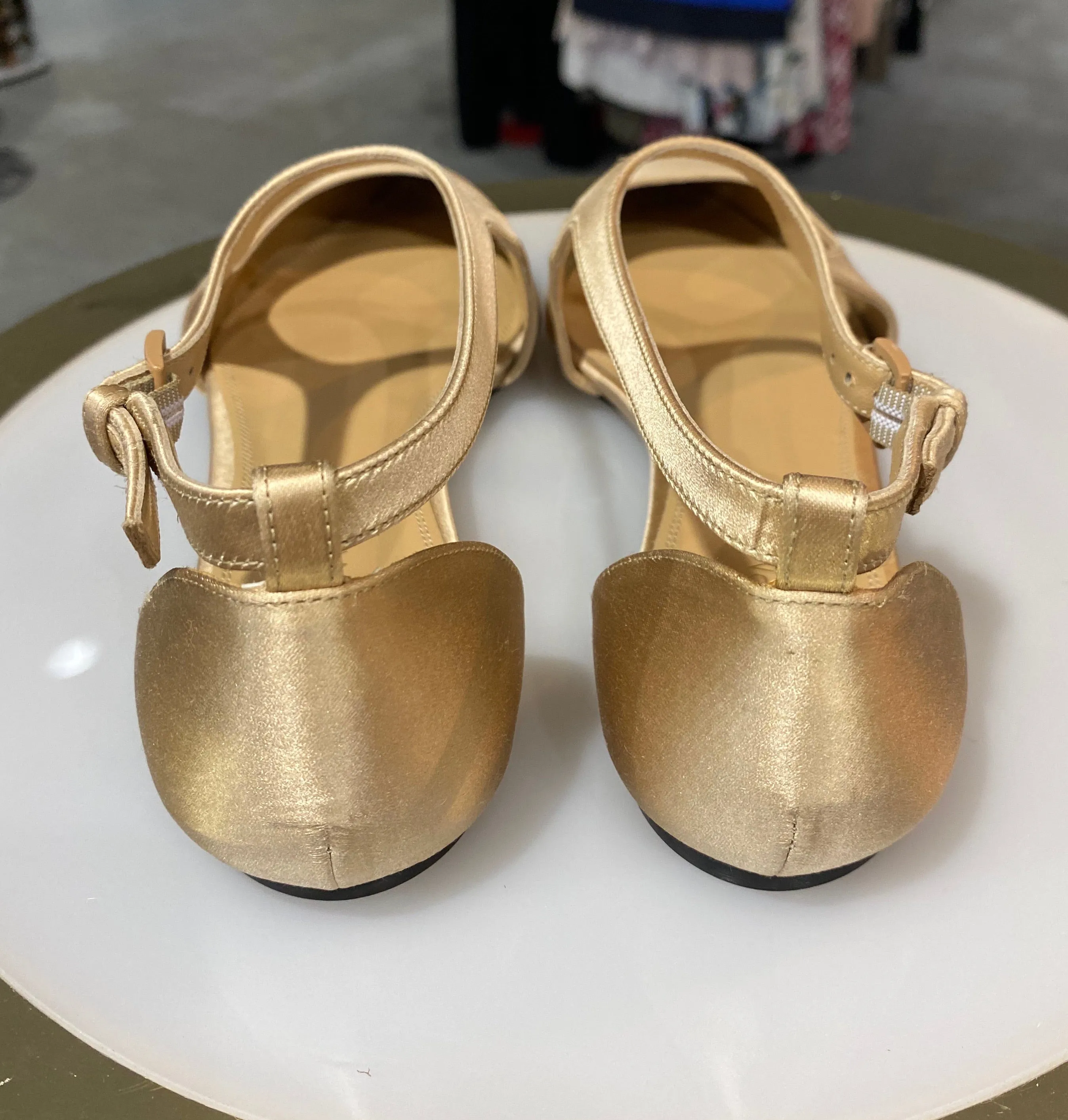 Sale! Zimmermann Nude Satin Flats Unworn