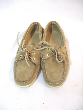 SEBAGO DOCKSIDERS Mocs Boat Shoe Preppy CHESTNUT BEIGE SUEDE 6