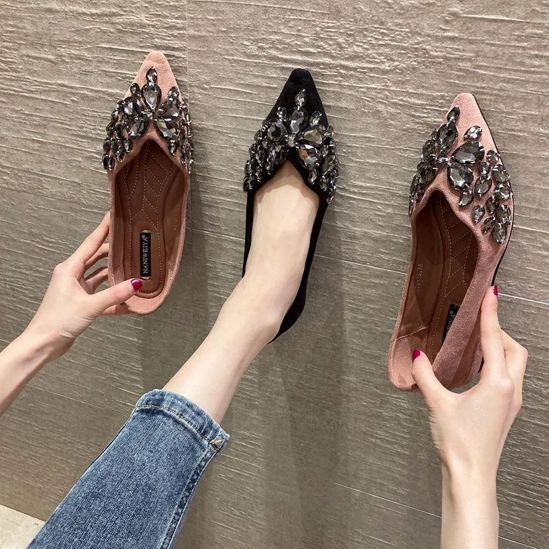 Suede Pointed Toe Flat Shoes