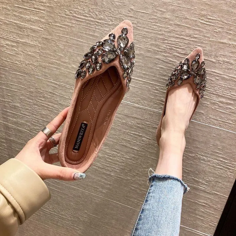Suede Pointed Toe Flat Shoes