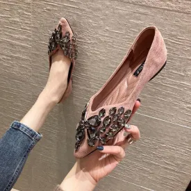 Suede Pointed Toe Flat Shoes