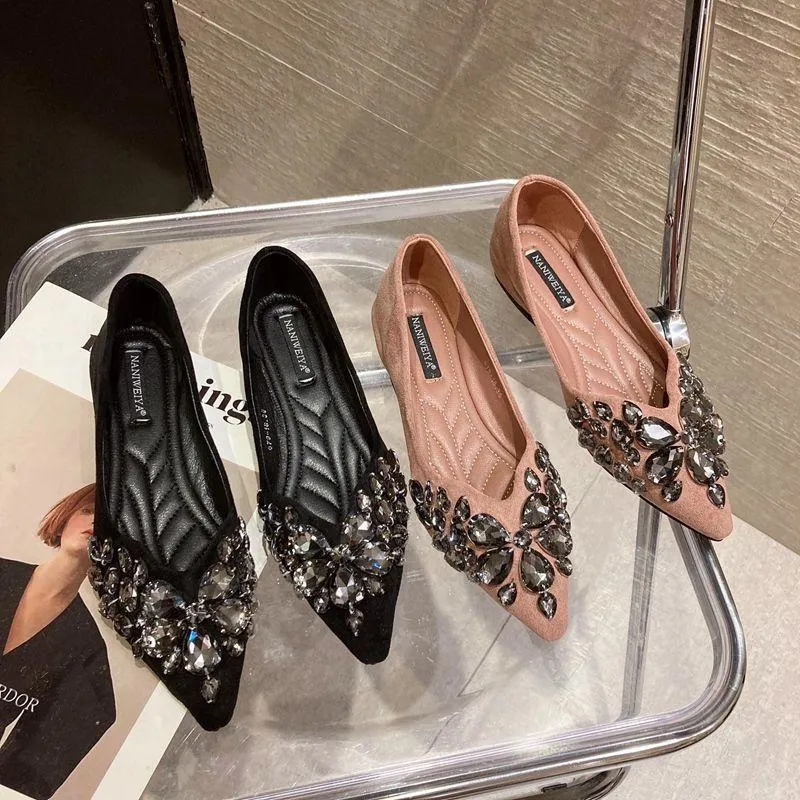 Suede Pointed Toe Flat Shoes