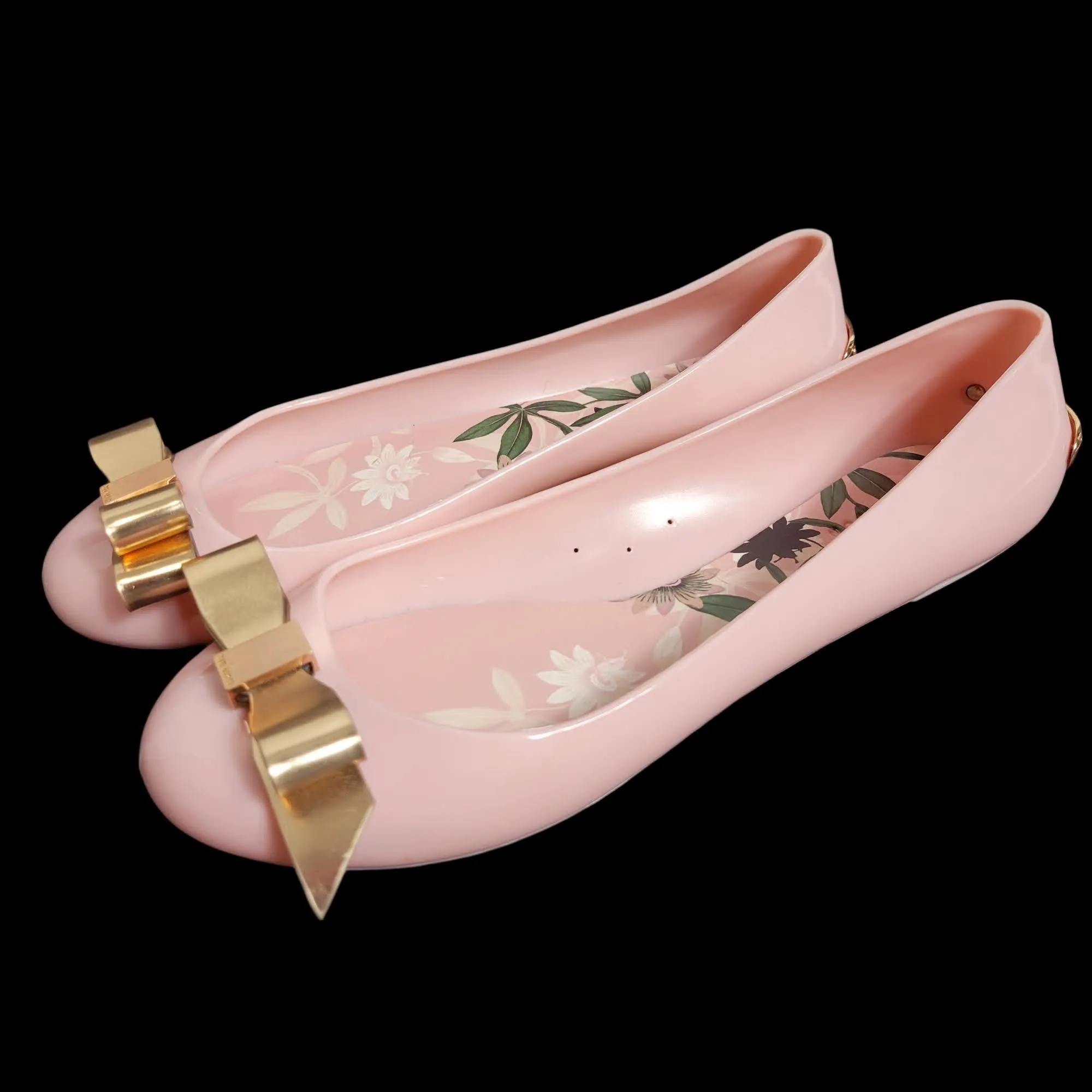 Ted Baker Dahlia Bow Jelly Flats size 38 7.5