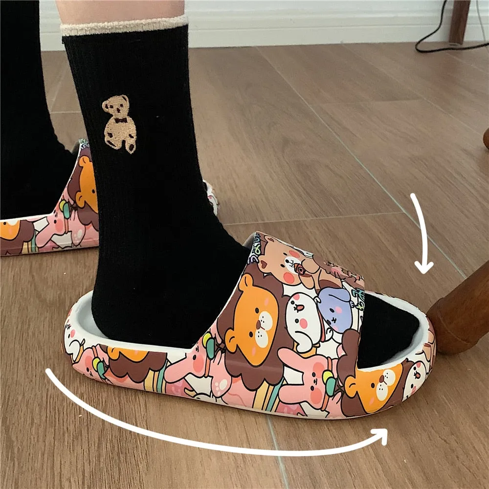 Thick-soled Indoor and Outdoor Slippers