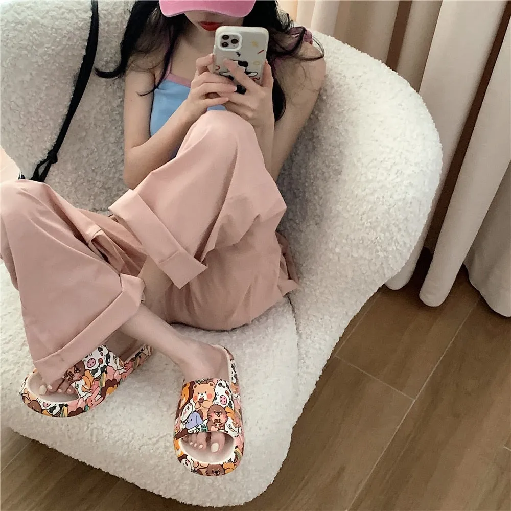 Thick-soled Indoor and Outdoor Slippers