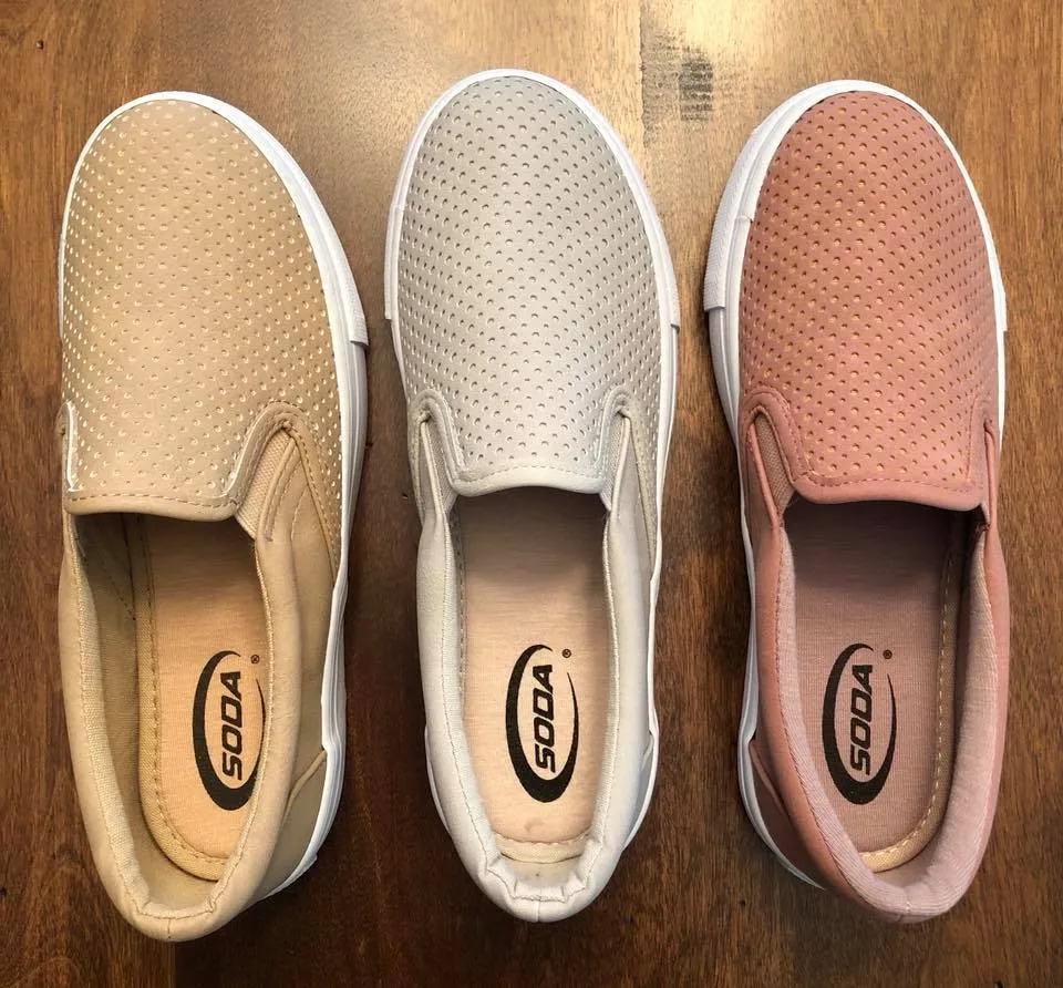 Tracer Perforated Slip On Sneaker - Mauve