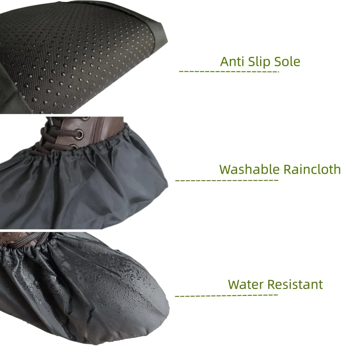 Washable Reusable Shoe Boot Covers - Non-Slip, Water-Resistant (2 Pairs, Extra Large) for Contractors & Households - Keep Carpets, Floors, and Rooms Clean