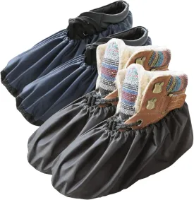 Washable Reusable Shoe Boot Covers - Non-Slip, Water-Resistant (2 Pairs, Extra Large) for Contractors & Households - Keep Carpets, Floors, and Rooms Clean