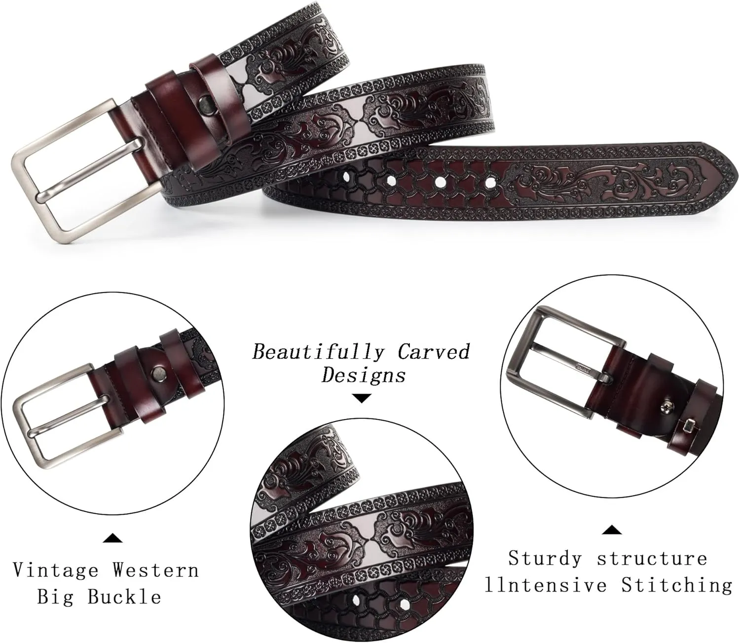 Western Belts for Women Men-Cowgirl-Cowboy-Country-Belt