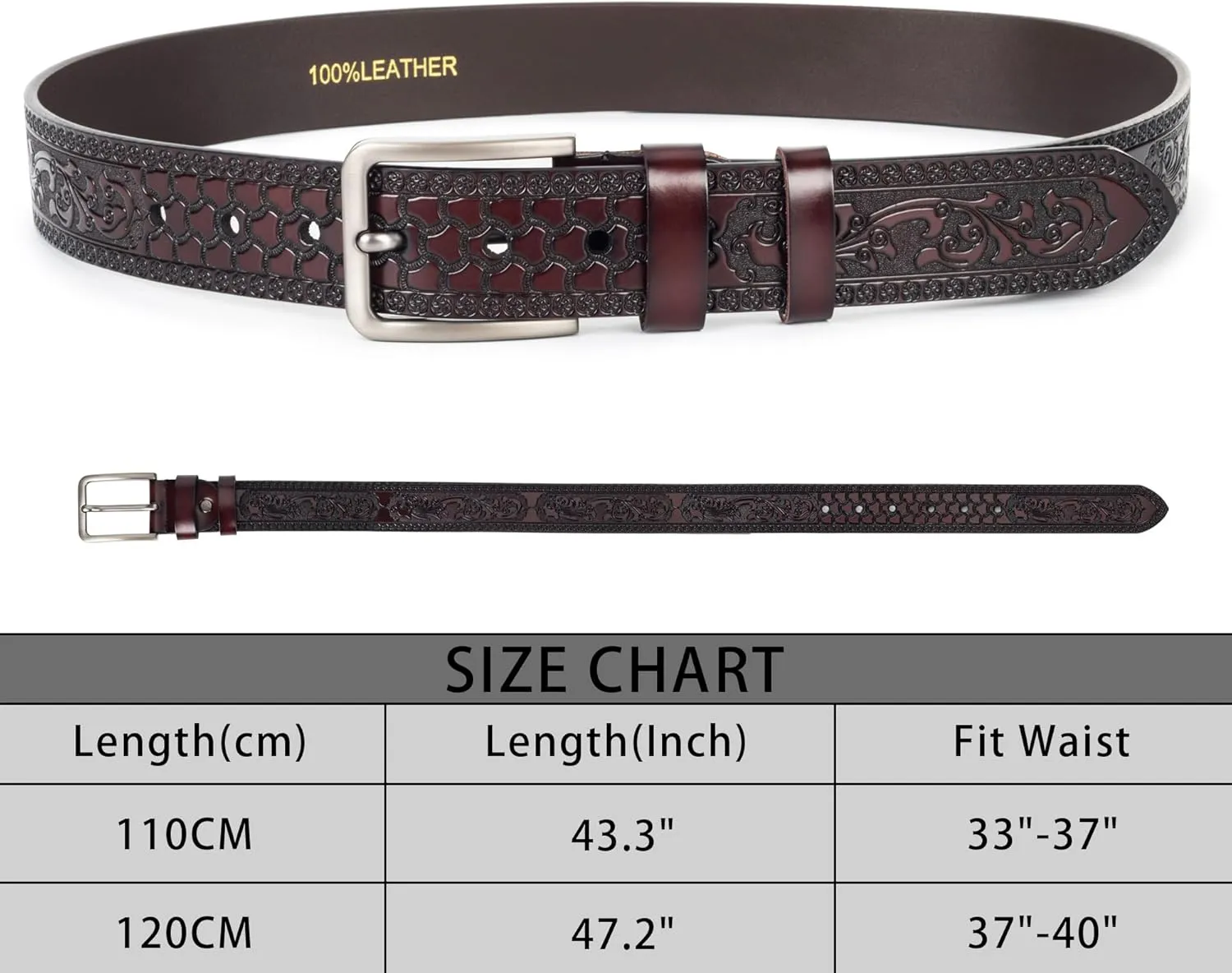 Western Belts for Women Men-Cowgirl-Cowboy-Country-Belt
