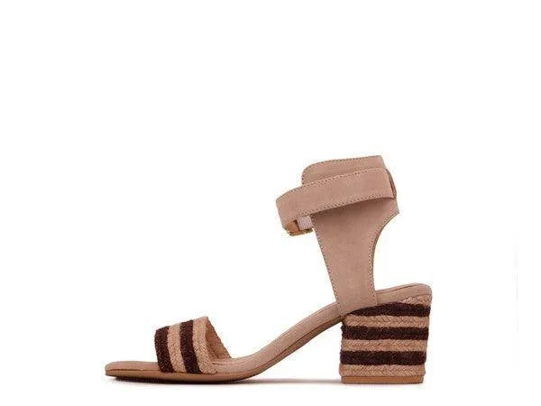 Women's Shoes Rayna Blush Braided Jute Strap And Suede