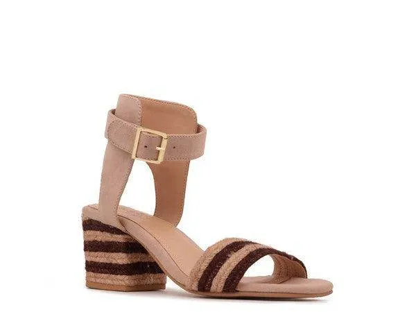 Women's Shoes Rayna Blush Braided Jute Strap And Suede