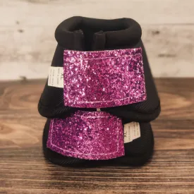 XL Black Iconoclast Bells w/ Lavender Glitter Straps